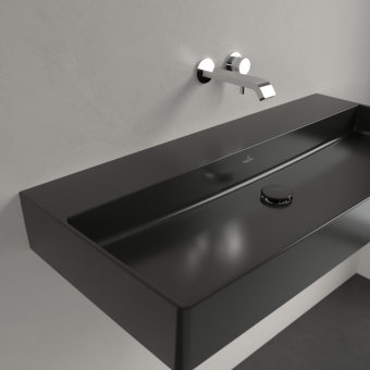 РАКОВИНА ПОДВЕСНАЯ 100Х47 VILLEROY&BOCH MEMENTO 2.0, EBONY (4A22A3S5)