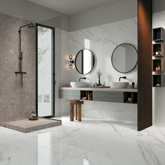 MIRAGE JEWELS STATUARIO VENATO JW 14 BOOKMATCH A LUC 1600X3200