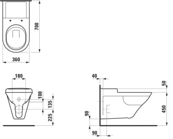 ПОДВЕСНОЙ УНИТАЗ LAUFEN LIBERTYLINE, БЕЛЫЙ (H8214700000001)