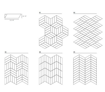 SANTAGOSTINO CERAMICA SET DRESS DARK CHEVRON 6,8X23,9
