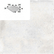 GRES ARAGON URBAN BLANCO PELDANO REDONDO PZ287  30x33x1,4