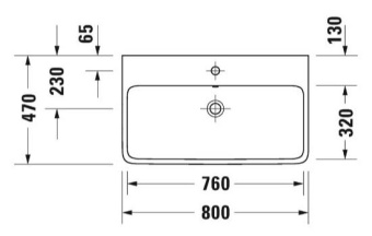РАКОВИНА 80Х47 СМ DURAVIT QATEGO, БЕЛЫЙ МАТОВЫЙ (2382802060)