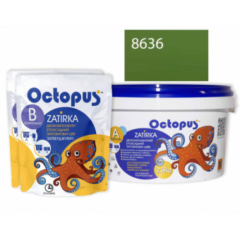 ЭПОКСИДНАЯ ЗАТИРКА OCTOPUS ZATIRKA 2-КОМП. ЦВЕТ ЗЕЛЕНО-ХАКИ 8636 2,5 КГ (8636-2)