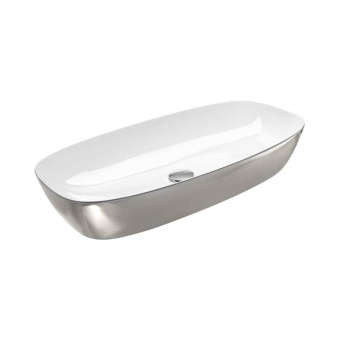 КЕРАМИЧЕСКАЯ РАКОВИНА 80 СМ CATALANO GOLD&SILVER, SILVER/WHITE (180APGRLXBA)