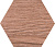 Фото плитки PAMESA ROVERE CR. BROWN HEX 19,8X22,8 из коллекции PAMESA ROVERE 