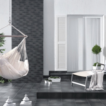 PARADYZ KLINKIER SEMIR GRAFIT STOPNICA RYFLOWANA PROSTA STRUKTURALNA 30x30