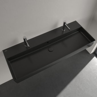 РАКОВИНА ПОДВЕСНАЯ 120Х47 VILLEROY&BOCH MEMENTO 2.0, EBONY (4A22C4S5)