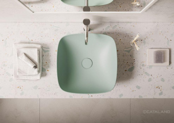 КЕРАМИЧЕСКАЯ РАКОВИНА 40 СМ CATALANO GREEN LUX, VERDE SATINATO (140APGRLXVS)