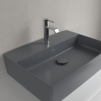 РАКОВИНА НАКЛАДНАЯ 60Х42 VILLEROY&BOCH MEMENTO 2.0, GRAPHITE (4A0761I4)
