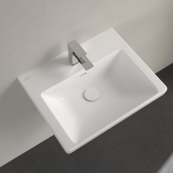 РАКОВИНА 55Х44 VILLEROY&BOCH SUBWAY 3.0, STONE WHITE (4A7055RW)