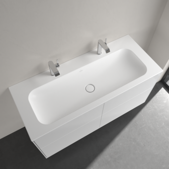 РАКОВИНА ВСТРАИВАЕМАЯ 120Х50 VILLEROY&BOCH FINION, STONE WHITE (4164C1RW)