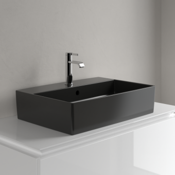 РАКОВИНА НАКЛАДНАЯ 60Х42 VILLEROY&BOCH MEMENTO 2.0, EBONY (4A0760S5)