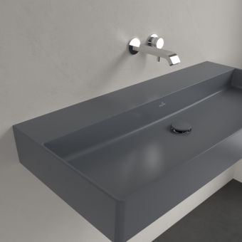 РАКОВИНА ПОДВЕСНАЯ 100Х47 VILLEROY&BOCH MEMENTO 2.0, GRAPHITE (4A221FI4)