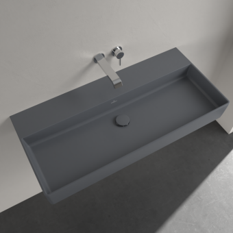 РАКОВИНА ПОДВЕСНАЯ 100Х47 VILLEROY&BOCH MEMENTO 2.0, GRAPHITE (4A221FI4)