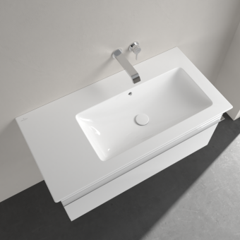 РАКОВИНА 100Х50 VILLEROY&BOCH VENTICELLO, WHITE ALPIN CERAMICPLUS (4134R3R1)