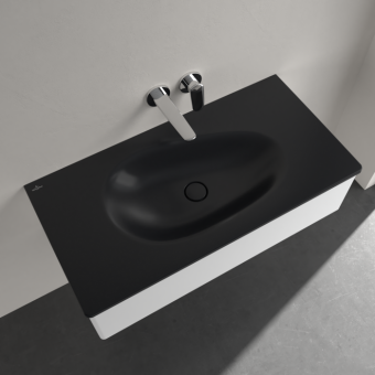РАКОВИНА ВСТРАИВАЕМАЯ 100Х50 VILLEROY&BOCH ANTAO, PURE BLACK (4A76A3R7)
