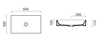 КЕРАМИЧЕСКАЯ РАКОВИНА 50Х30 СМ CATALANO PREMIUM, BIANCO LUCIDO (150AVP00)