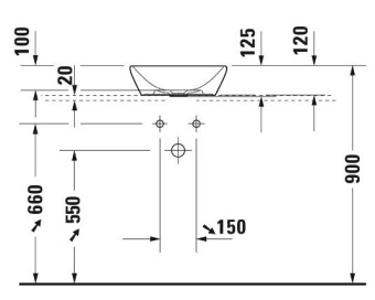 РАКОВИНА 40 СМ DURAVIT D-NEO, БЕЛЫЙ (2371400070)