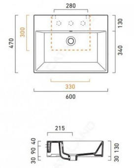 КЕРАМИЧЕСКАЯ РАКОВИНА 60 СМ CATALANO PREMIUM (160VP00)