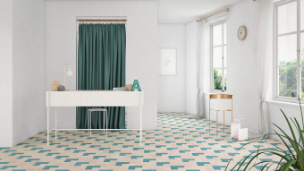 WOW ELLE FLOOR TEAL 18.5X18.5