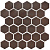 Фото плитки KOTTO HEXAGON H 6005 COFFEE BROWN 29,5X29,5X0,9 из коллекции KOTTO HEXAGON 