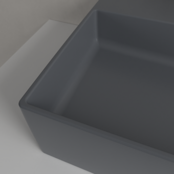 РАКОВИНА НАКЛАДНАЯ 60Х42 VILLEROY&BOCH MEMENTO 2.0, GRAPHITE (4A0761I4)