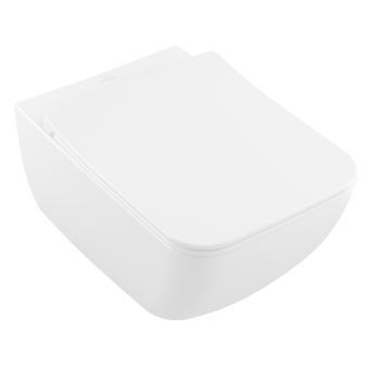 ПОДВЕСНОЙ БЕЗОБОДКОВЫЙ УНИТАЗ VILLEROY&BOCH VENTICELLO, WHITE ALPIN CERAMICPLUS (4611RLR1)