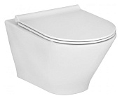 УНИТАЗ ПОДВЕСНОЙ ROCA GAP ROUND RIMLESS С КРЫШКОЙ SLIM SOFT CLOSE (A34H0N8000)
