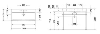 КЕРАМИЧЕСКАЯ РАКОВИНА 100 СМ DURAVIT VERO AIR (2350100027)