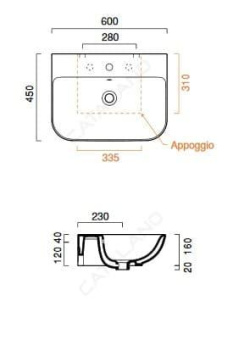 КЕРАМИЧЕСКАЯ РАКОВИНА 60 СМ CATALANO SFERA (160BSF00)