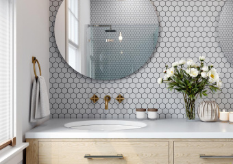 KOTTO HEXAGON H 6002 GREY SILVER 29,5X29,5X0,9