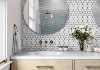 KOTTO H 6024 HEXAGON WHITE 29,5X29,5X0,9