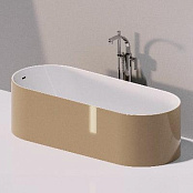 ВАННА ИЗ ИСКУССТВЕННОГО КАМНЯ ОТДЕЛЬНОСТОЯЩАЯ FLAMINIA OVAL BICOLOR 170Х70 СМ, WHITE-SAND (OV170)