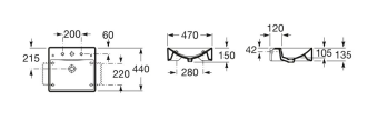 НАКЛАДНАЯ РАКОВИНА ROCA DIVERTA 470Х440 (A327111000)