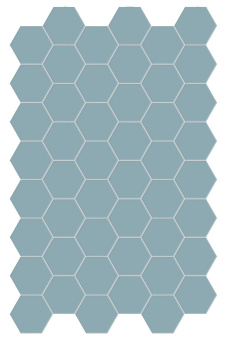 TERRATINTA MAGICA HEXA FLOOR AZURE MIST MATT 140X160