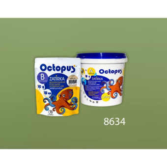 ЭПОКСИДНАЯ ЗАТИРКА OCTOPUS ZATIRKA 2-КОМП. ЦВЕТ ЗЕЛЕНО-ХАКИ 8634 1,25 КГ (8634-1)