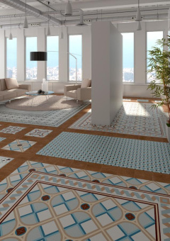 VIVES CERAMICA 1900 MONTANER AZUL 20X20X0,8