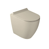 УНИТАЗ НАПОЛЬНЫЙ БЕЗОБОДКОВЫЙ GALASSIA DREAM С КРЫШКОЙ SOFT CLOSE, ПЕСОЧНЫЙ (7337SA+7314SA)