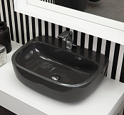 КЕРАМИЧЕСКАЯ РАКОВИНА 64 СМ FLAMINIA MONO 64, BLACK (MN64L)