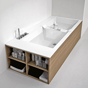 ВАННА ОТДЕЛЬНОСТОЯЩАЯ ANTONIO LUPI BIBLIO 200X90 СМ (BIBLIO45 NOCE VISONE)