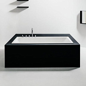 ВАННА ВСТРАИВАЕМАЯ ИЗ ИСКУССТВЕННОГО КАМНЯ С БОРТОМ ДЛЯ СМЕСИТЕЛЯ LAUFEN KARTELL 170Х86 СМ, WHITE (H2243310006161)