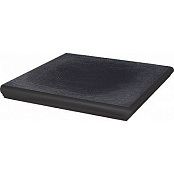 PARADYZ KLINKIER BAZALTO GRAFIT STOPNICA NAROZNA Z KAPINOSEM 33x33