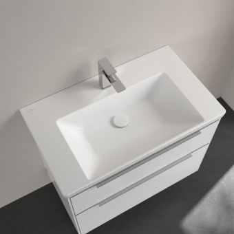 РАКОВИНА 80Х47 VILLEROY&BOCH SUBWAY 3.0, STONE WHITE (4A7081RW)
