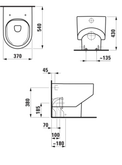 НАПОЛЬНЫЙ БЕЗОБОДКОВЫЙ УНИТАЗ LAUFEN SONAR, БЕЛЫЙ (H8233410000001)