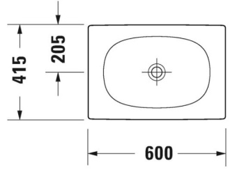 РАКОВИНА 60Х41,5 СМ DURAVIT VIU, БЕЛЫЙ (2358600000)