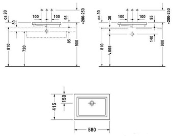 КЕРАМИЧЕСКАЯ РАКОВИНА 58 СМ DURAVIT 2ND FLOOR (0317580029)