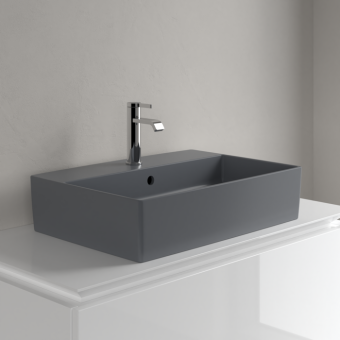 РАКОВИНА НАКЛАДНАЯ 60Х42 VILLEROY&BOCH MEMENTO 2.0, GRAPHITE (4A0760I4)