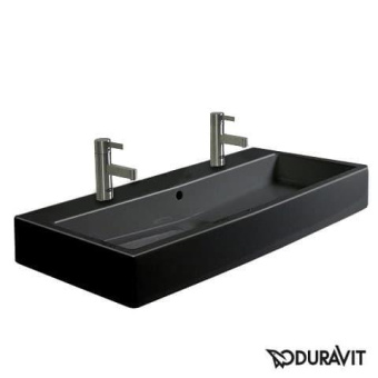 КЕРАМИЧЕСКАЯ РАКОВИНА 100 СМ DURAVIT VERO, ЧЕРНАЯ (0454100826)