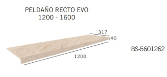 GRESMANC EVOLUTION PELDANO RECTO EVO BEIGE STONE 5601262 31,7X120