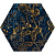 Фото плитки PARADYZ URBAN СOLOURS BLUE INSERTO SZKLANE HEKSAGON C 19,8 X17,1 из коллекции PARADYZ URBAN СOLOURS 
